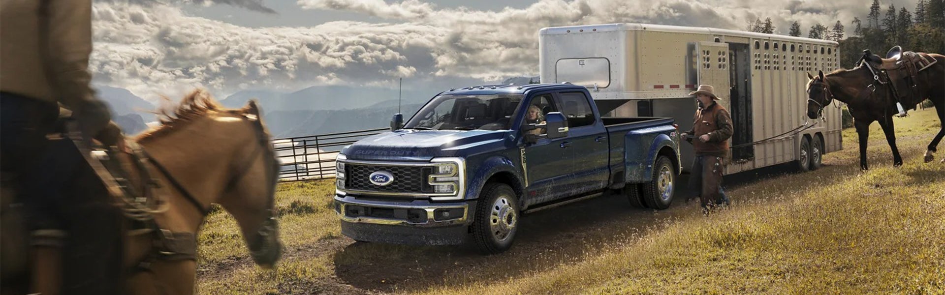 Ford F-150 Towing a Horse Trailer