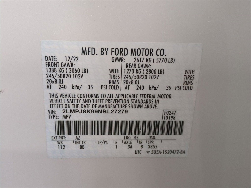 2022 Lincoln Nautilus Reserve