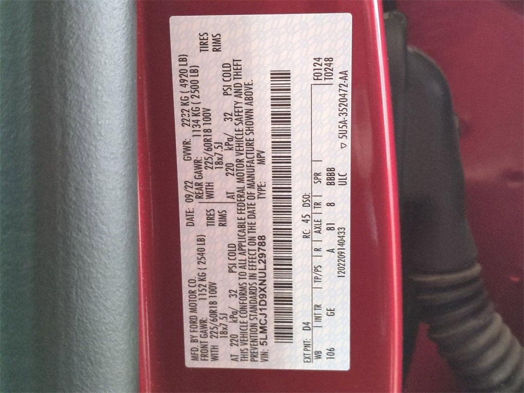 2022 Lincoln Corsair Standard