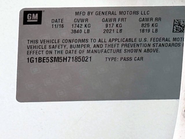2017 Chevrolet Cruze LT Auto