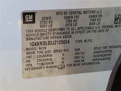 2018 GMC Acadia SLE-2