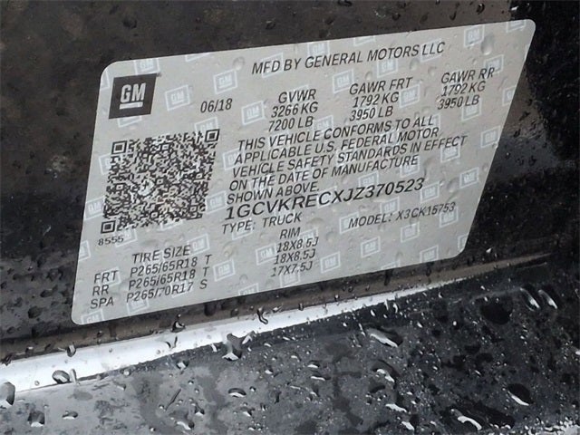 2018 Chevrolet Silverado 1500 LT LT2