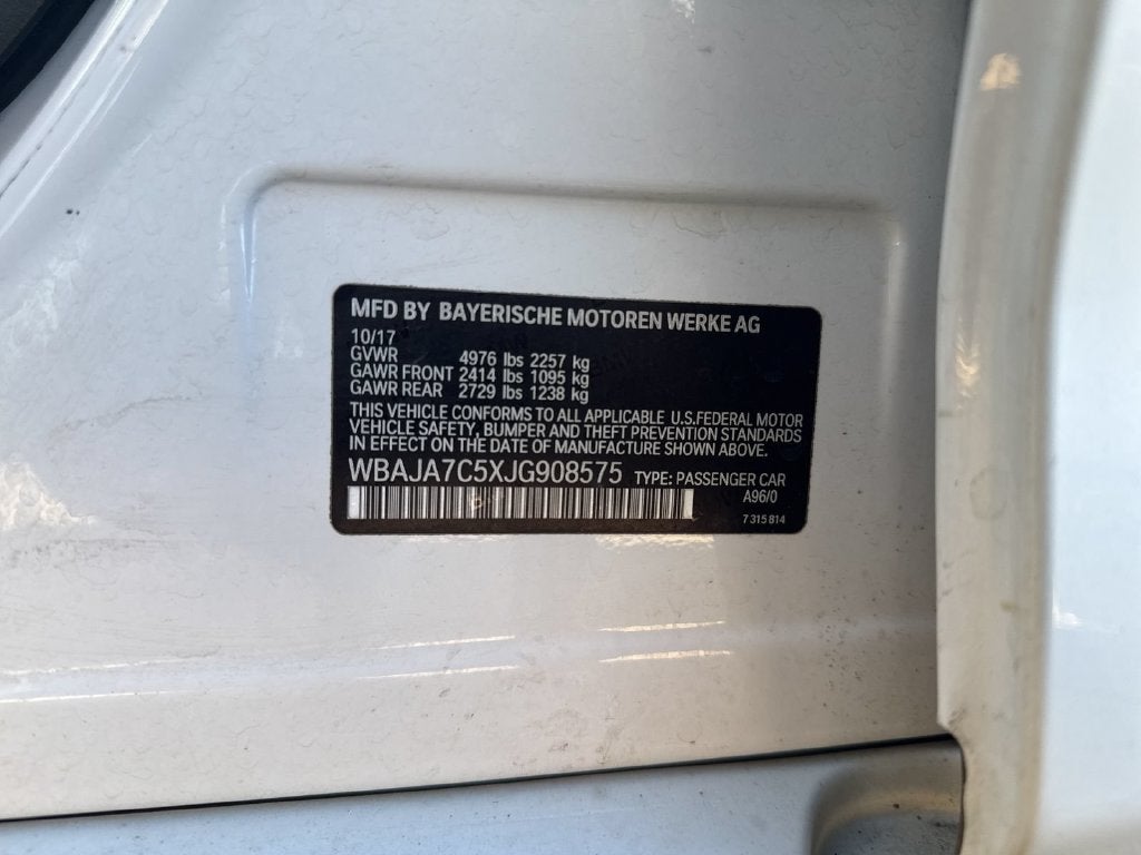 2018 BMW 5 Series 530i xDrive