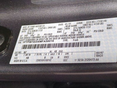 2021 Ford F-150 Lariat