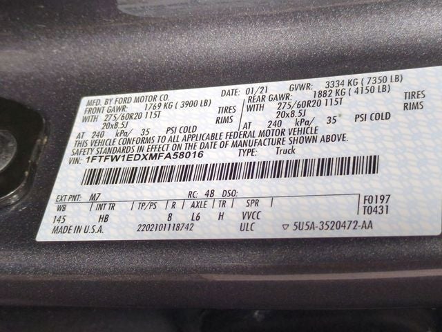 2021 Ford F-150 Lariat