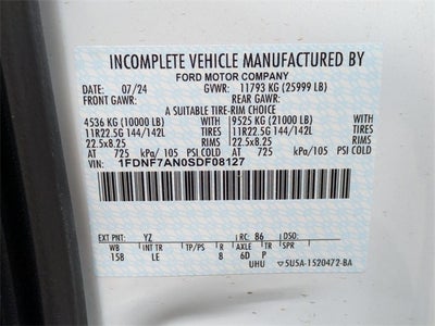 2025 Ford F-750SD 10' CHRYSTEL HYDROLIC DUMP