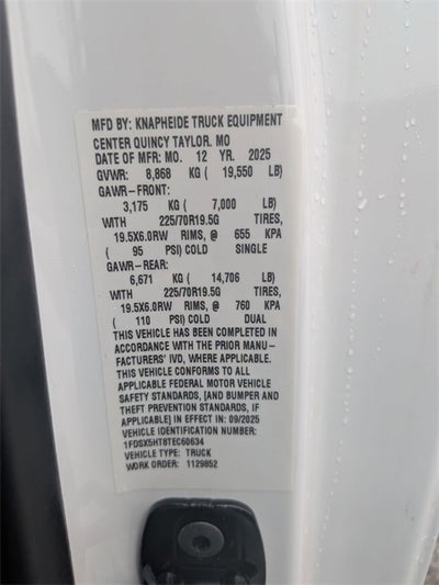 2026 Ford F-550SD 11' Knapheide aluminum crane body DRW