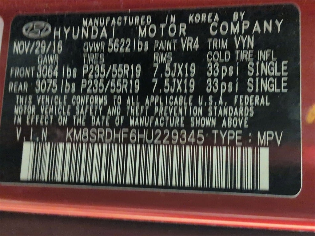 2017 Hyundai Santa Fe Limited Ultimate