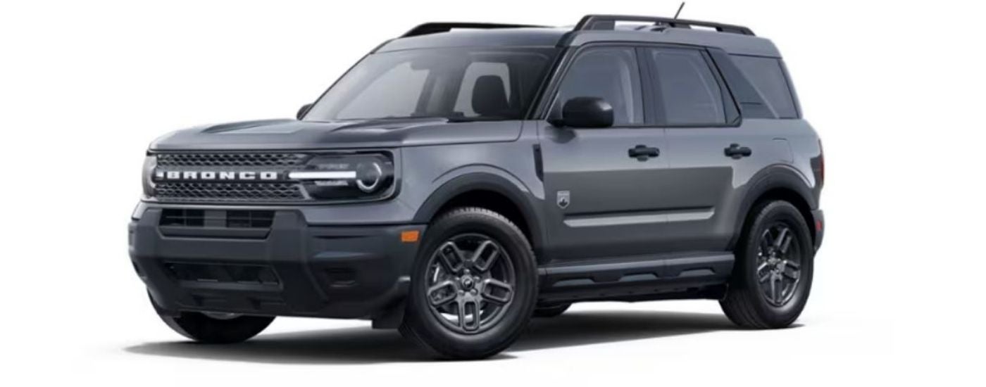 Grey 2025 Ford Bronco Sport angled left